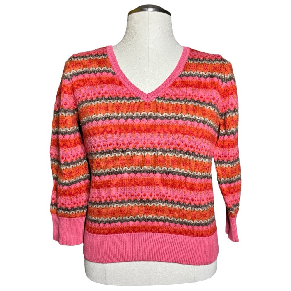 Talbots Pure Lightweight Merino Wool Vintage Fall Sweater